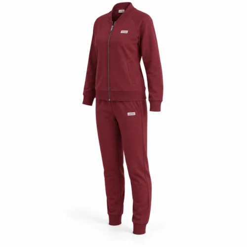 Attirings Women's Regular Fit Full-Zip Set Tracksuit, angle view - AI sample