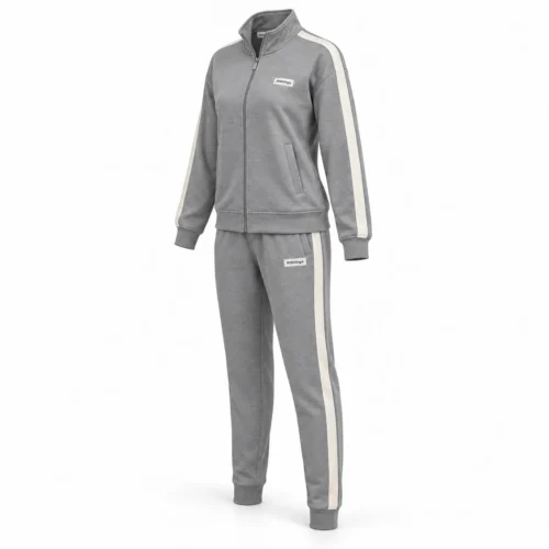 Attirings Women's Regular Fit Side-Stripe Set Tracksuit, angle view - AI sample