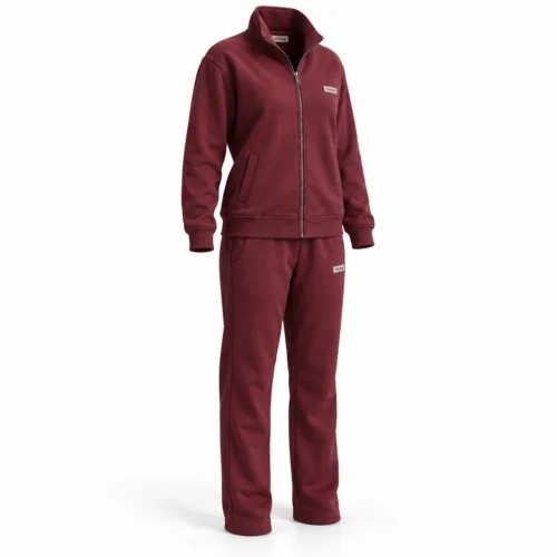 Attirings Women's Classic Fit Zip-Up Jacket Set Tracksuit, angle view - AI sample