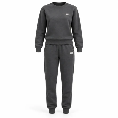 Attirings Women's Classic Fit Ribbed Cuff Set Tracksuit, front view - AI sample
