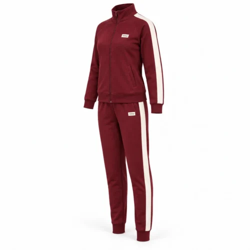 Attirings Women's Classic Fit Side-Stripe Set Tracksuit, angle view - AI sample