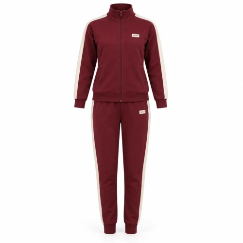 Attirings Women's Classic Fit Side-Stripe Set Tracksuit, front view - AI sample