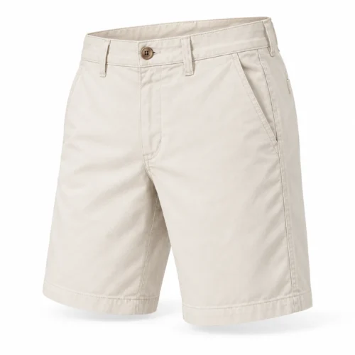 Men's Relaxed Fit Chino Style Shorts - angle view - Attirings