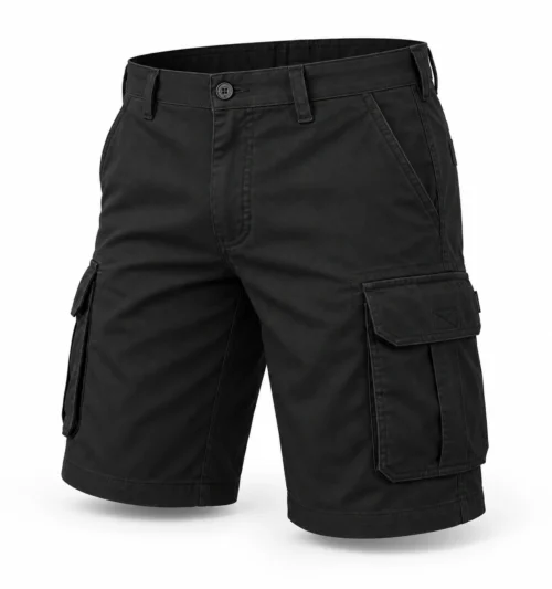 Men's Athletic Fit Cargo Style Shorts - angle view - Attirings