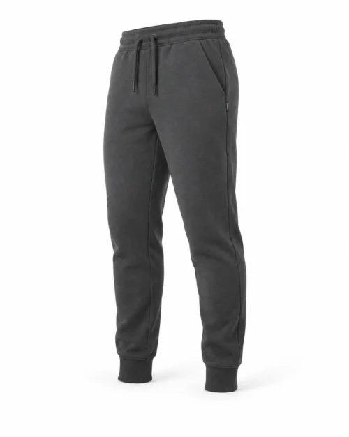 Men's Oversized Fit Ribbed Ankle Joggers - angle view - Attirings