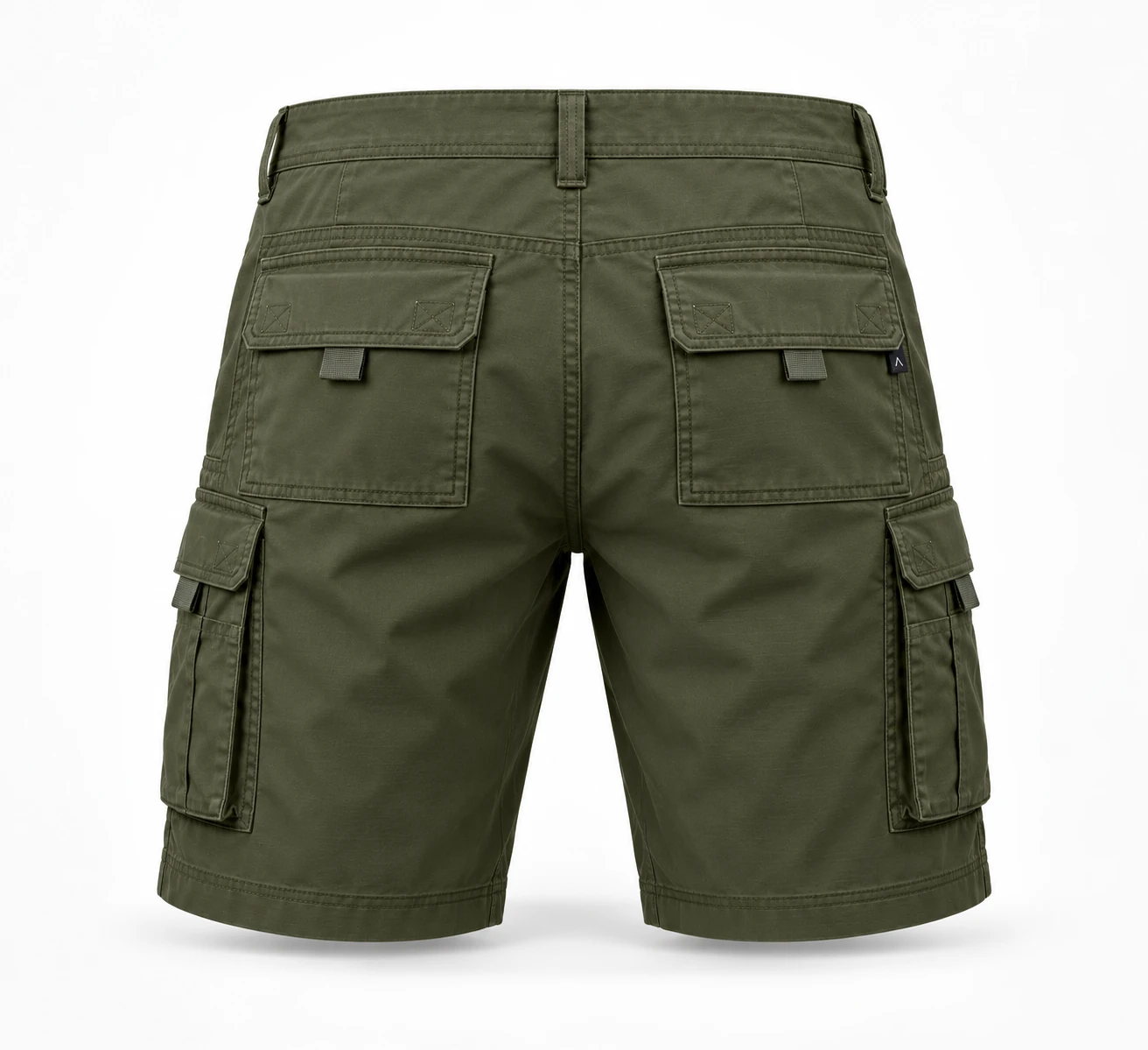 Men's Athletic Fit Multi-Pocket Shorts - back view - Attirings