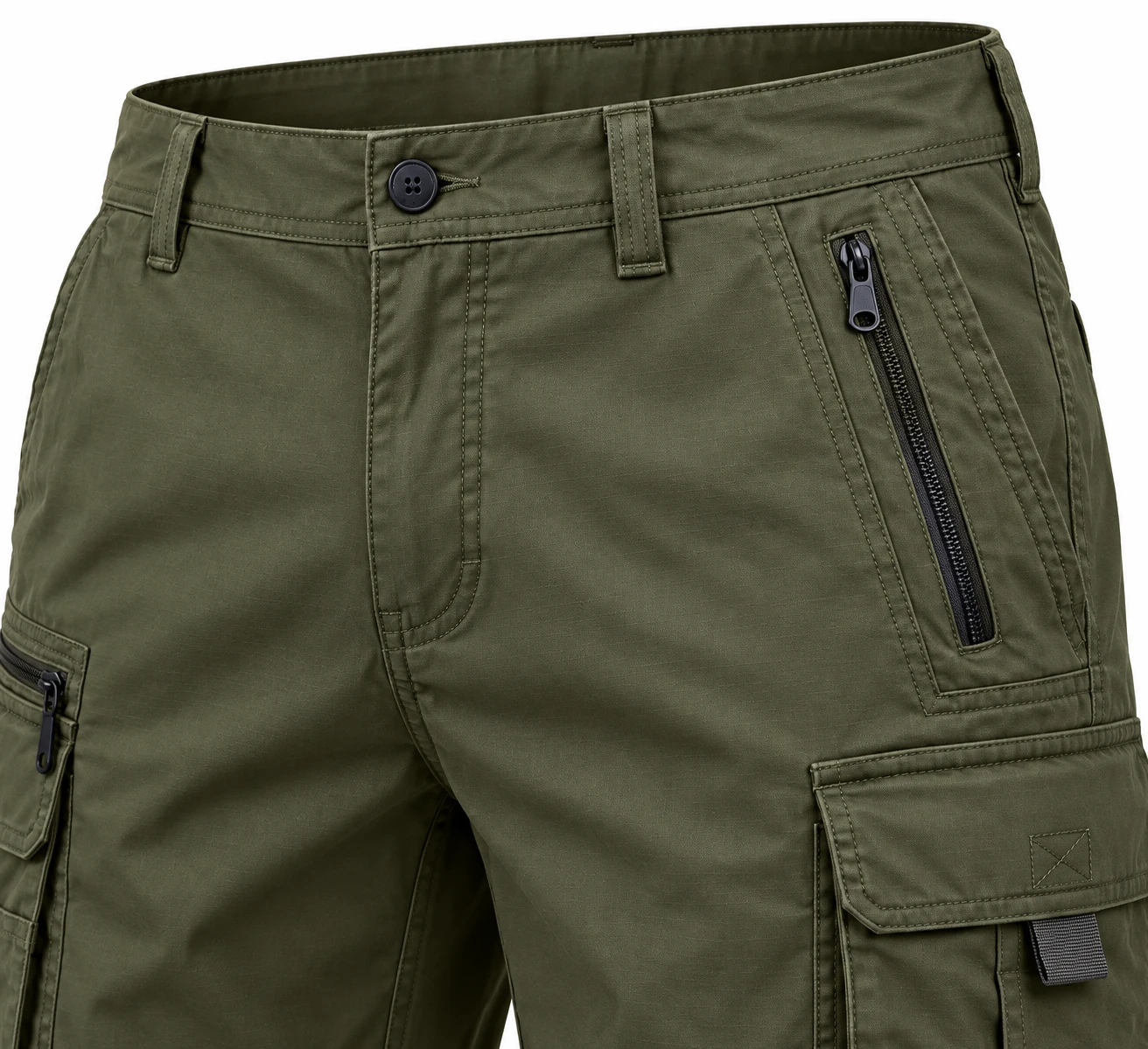 Men's Athletic Fit Multi-Pocket Shorts - detail view - Attirings