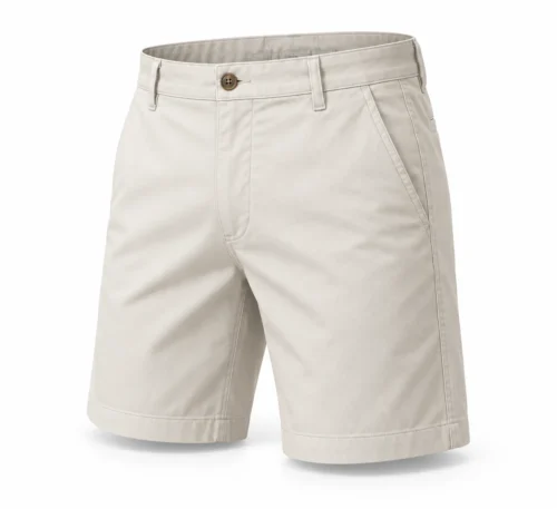 Men's Athletic Fit Chino Style Shorts - angle view - Attirings