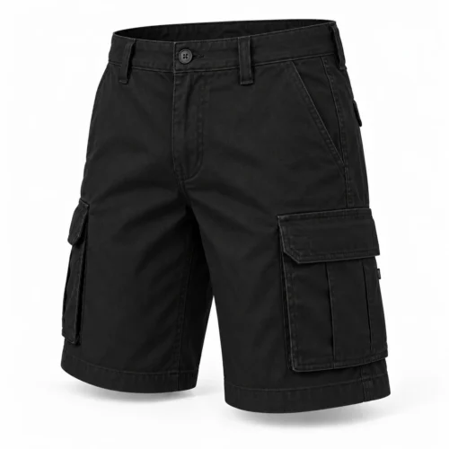 Men's Classic Fit Cargo Style Shorts - angle view - Attirings