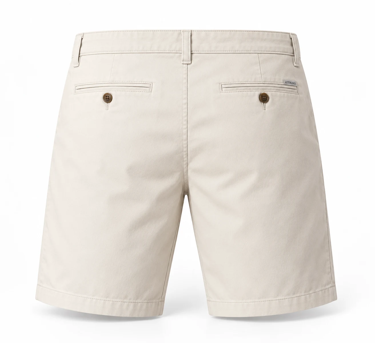 Men's Classic Fit Chino Style Shorts - back view - Attirings