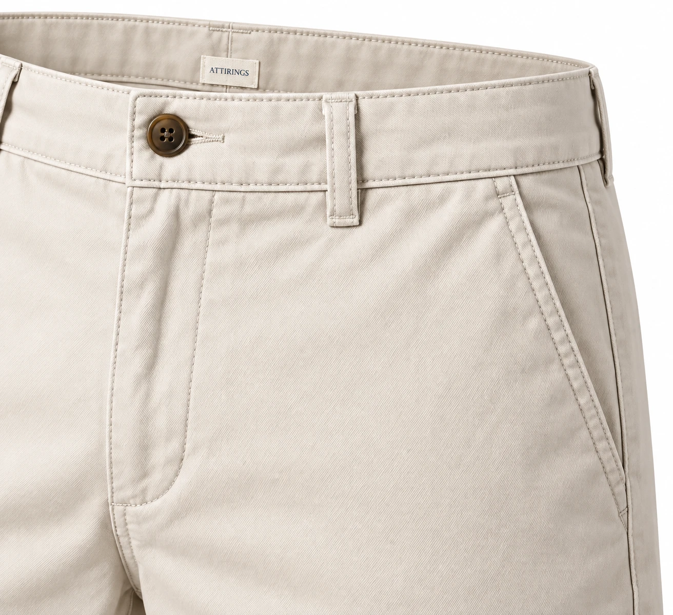 Men's Classic Fit Chino Style Shorts - detail view - Attirings