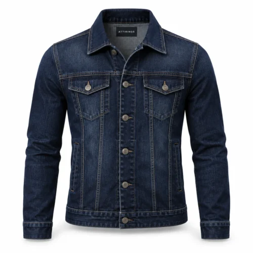 Men's Slim Fit Denim Style Jacket - representative jacket design
