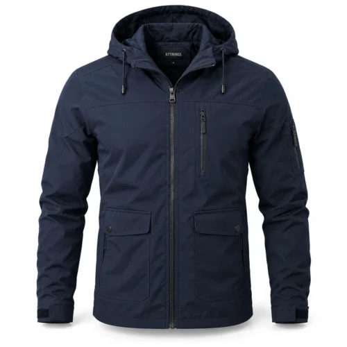 Men's Slim Fit Hooded Jacket - representative jacket design