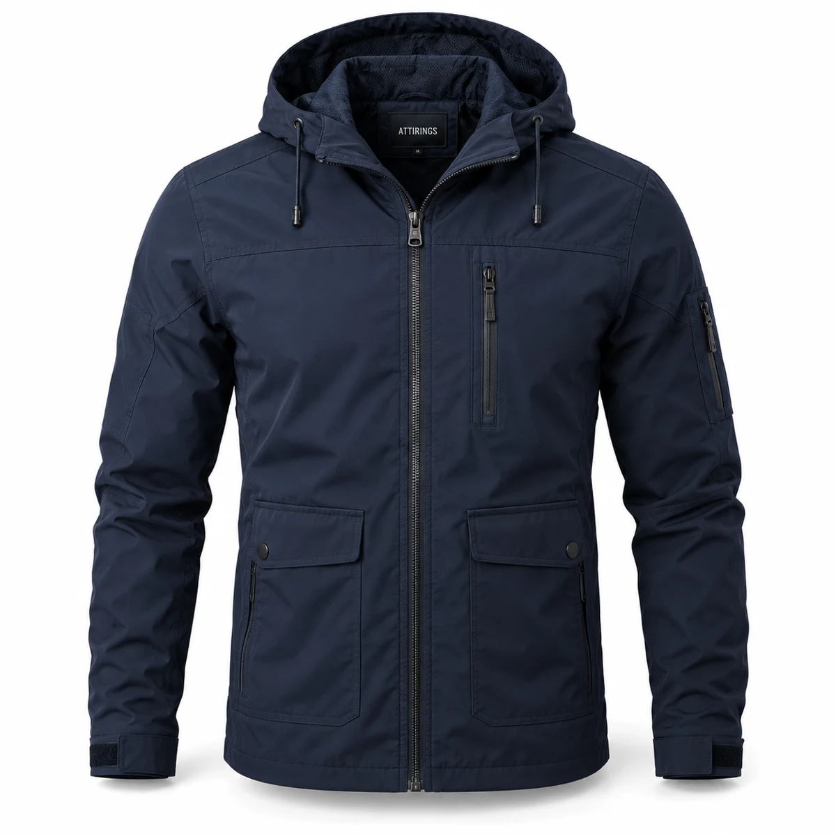 Men's Slim Fit Hooded Jacket - representative jacket design