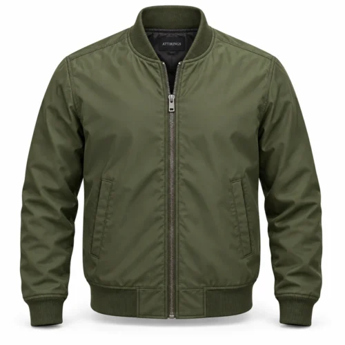 Men's Regular Fit Bomber Style Jacket - representative jacket design