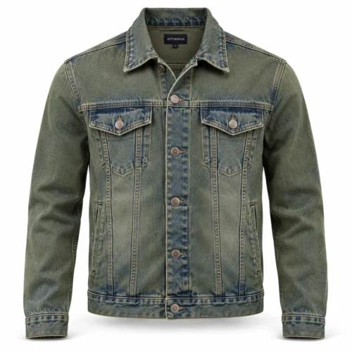 Men's Regular Fit Denim Style Jacket - representative jacket design