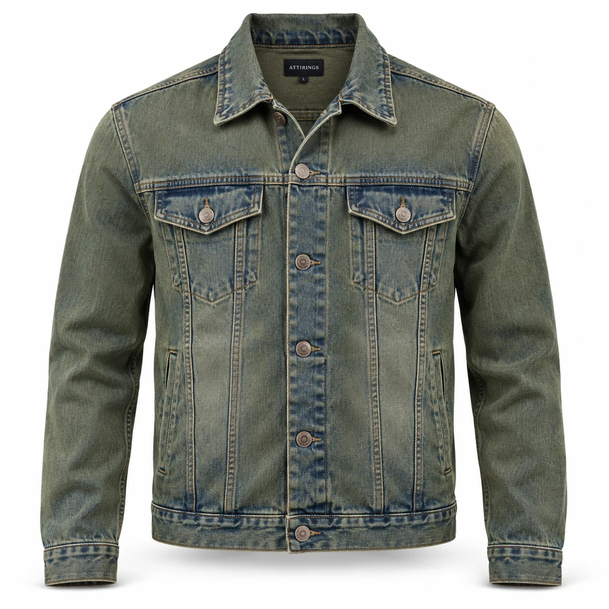 Men's Regular Fit Denim Style Jacket - representative jacket design