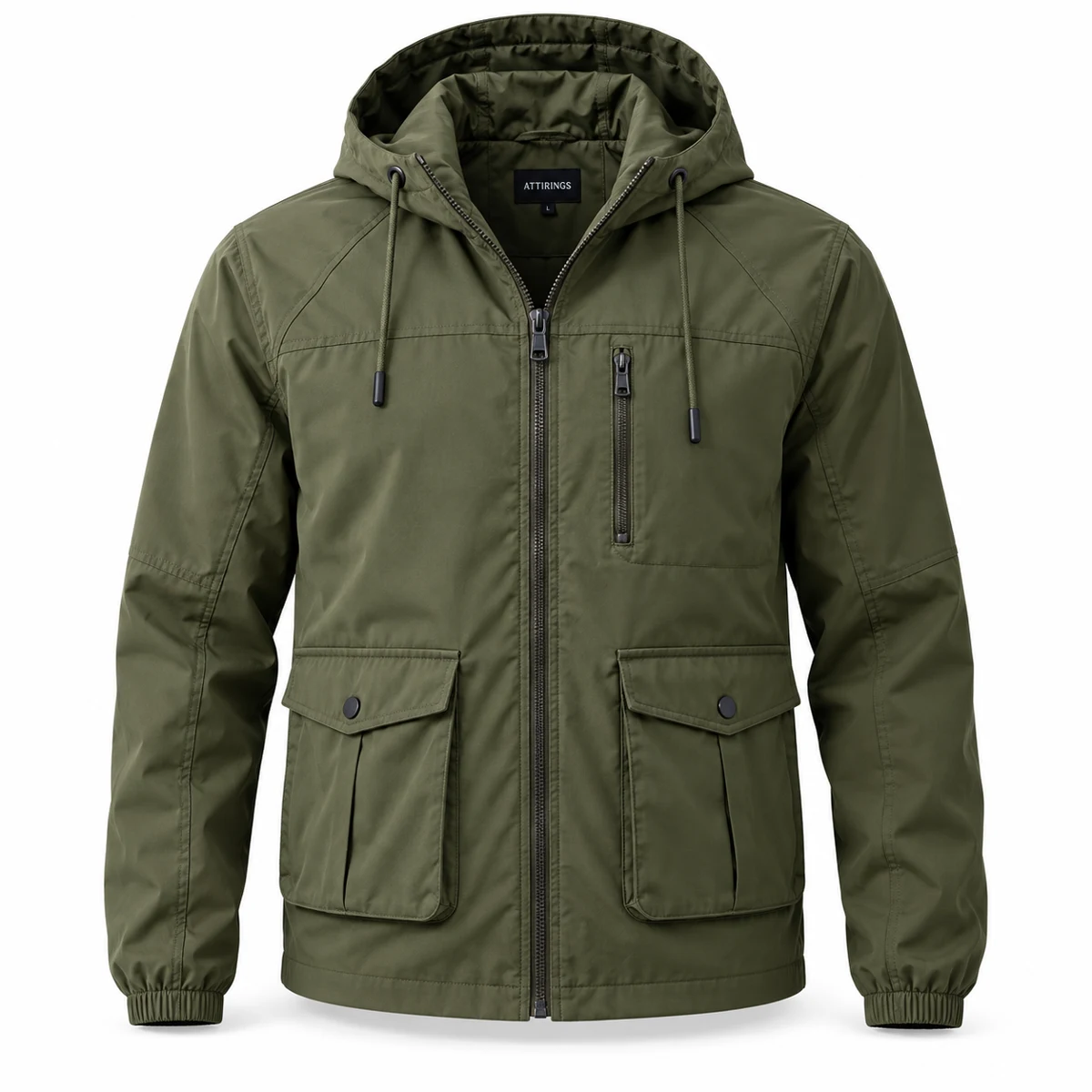 Men's Regular Fit Hooded Jacket - representative jacket design