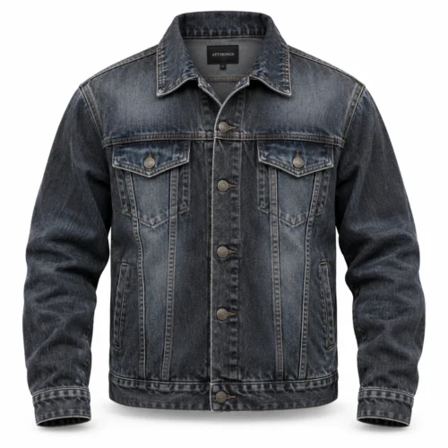 Men's Relaxed Fit Denim Style Jacket - representative jacket design