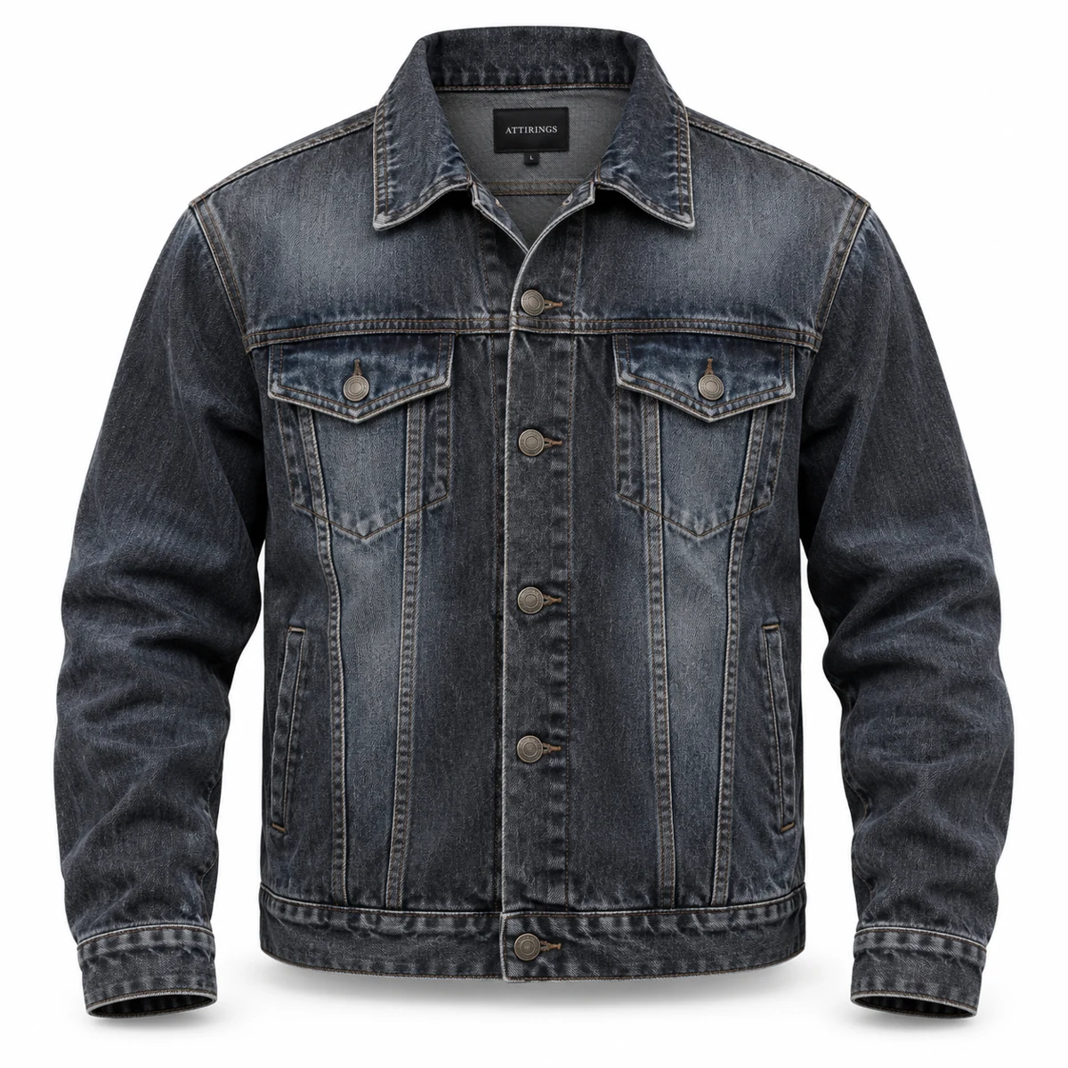 Men's Relaxed Fit Denim Style Jacket - representative jacket design