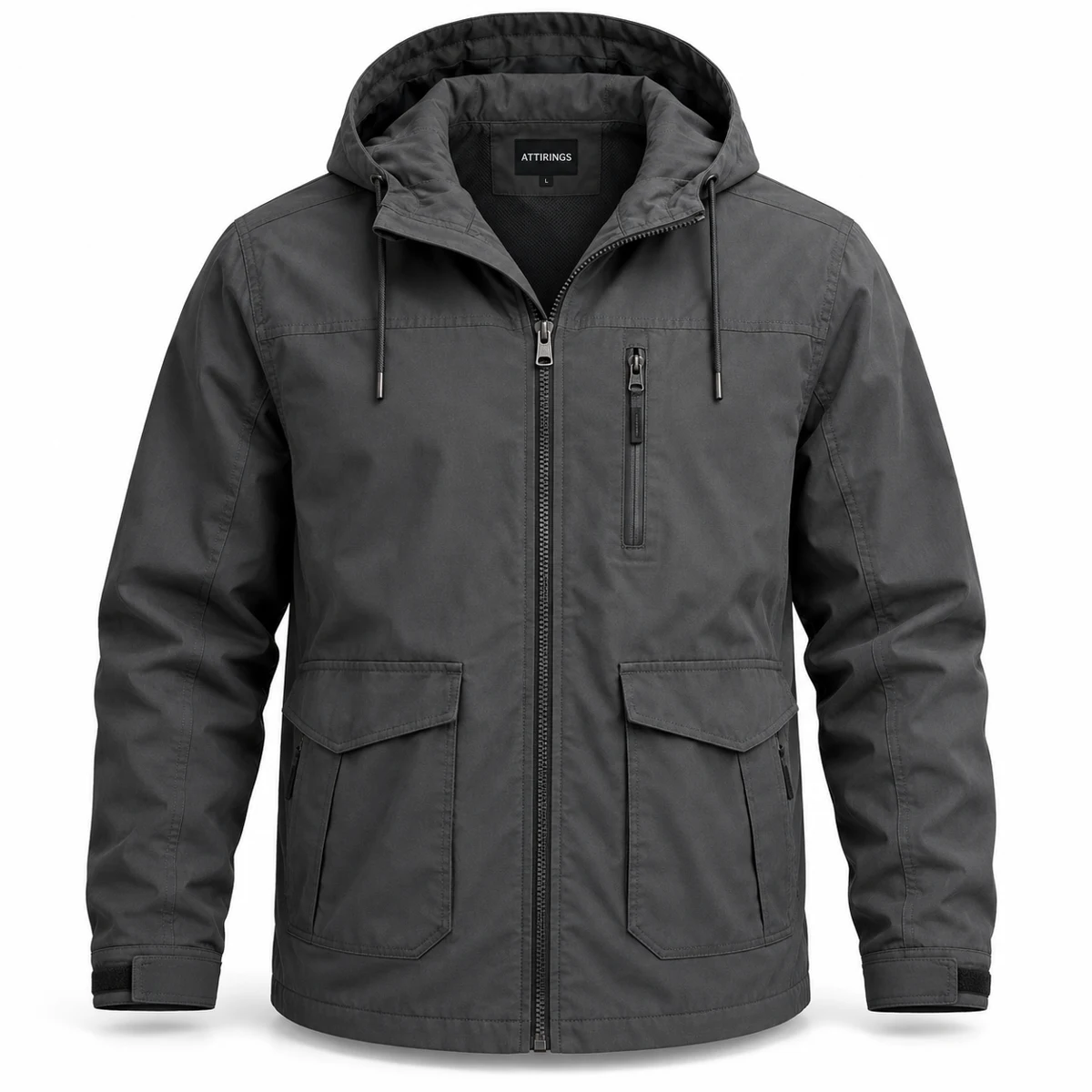 Men's Relaxed Fit Hooded Jacket - representative jacket design