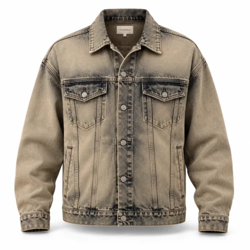 Men's Oversized Fit Denim Style Jacket - representative jacket design