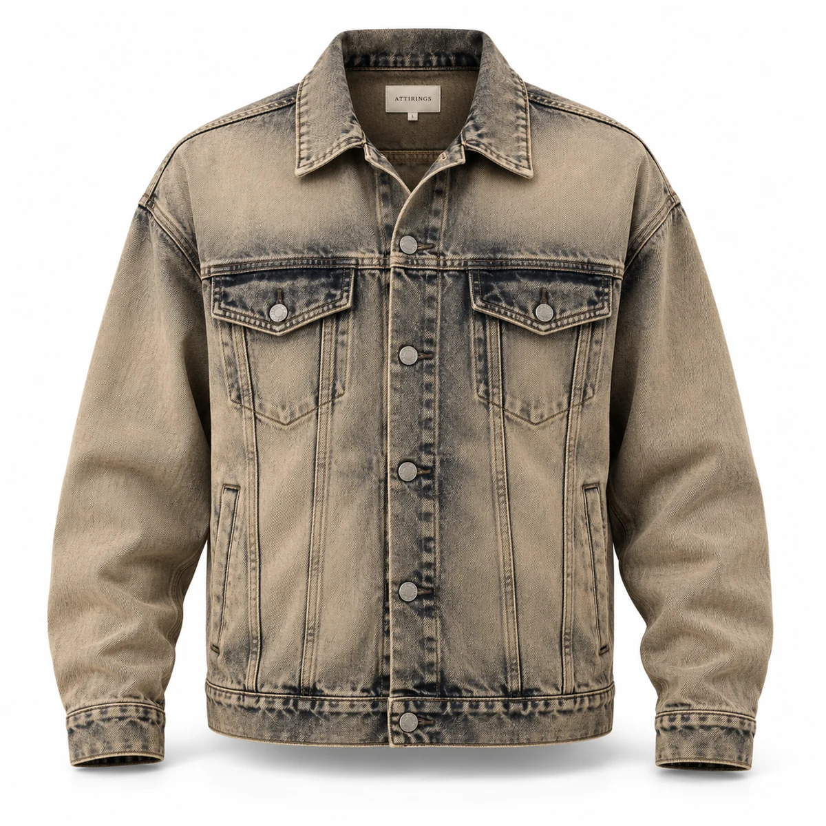 Men's Oversized Fit Denim Style Jacket - representative jacket design
