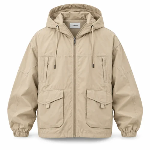 Men's Oversized Fit Hooded Jacket - representative jacket design