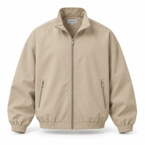 Men's Oversized Fit Zip-Up Jacket - representative jacket design