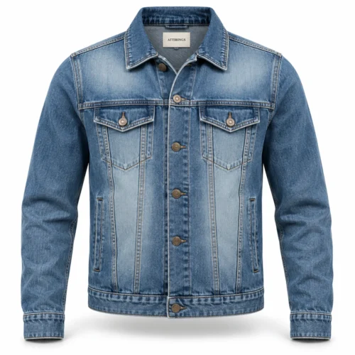 Men's Classic Fit Denim Style Jacket - representative jacket design