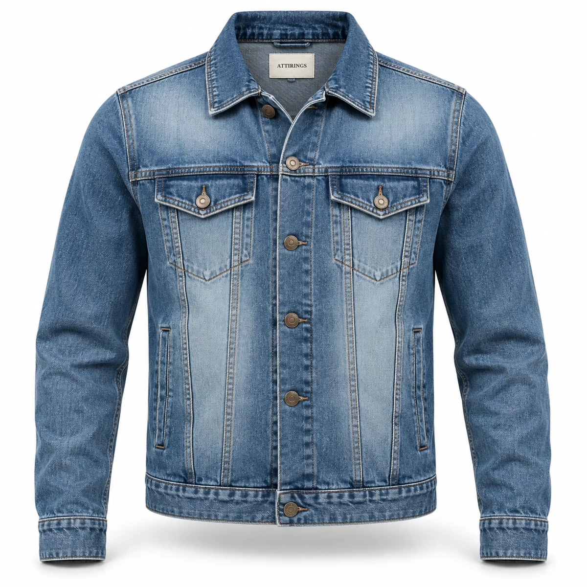 Men's Classic Fit Denim Style Jacket - representative jacket design