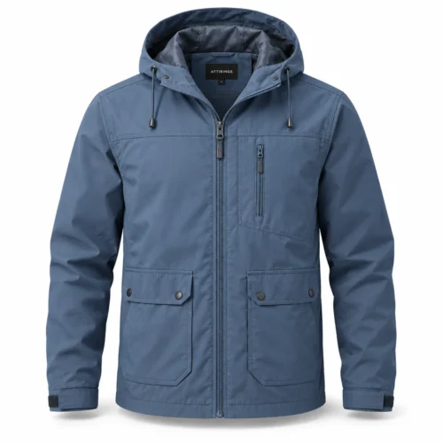 Men's Classic Fit Hooded Jacket - representative jacket design