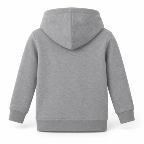 Kids' Slim Fit Zip-Up Hoodie - back design mockup - Attirings