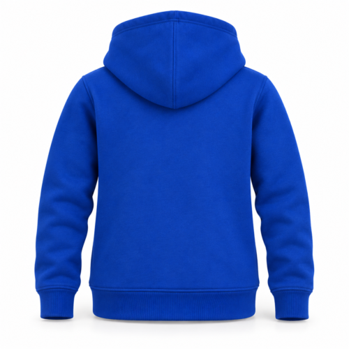 Kids' Slim Fit Kangaroo Pocket Hoodie - back design mockup - Attirings