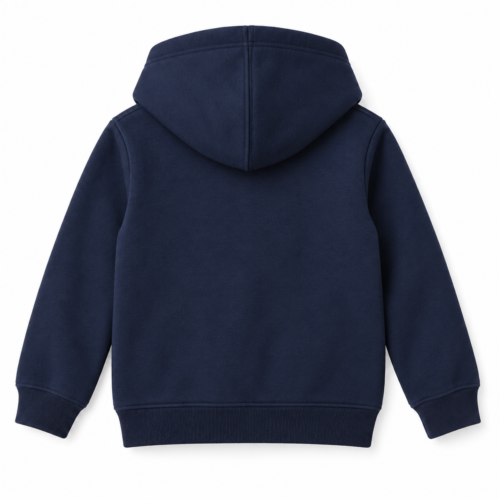 Kids' Regular Fit Zip-Up Hoodie - back design mockup - Attirings