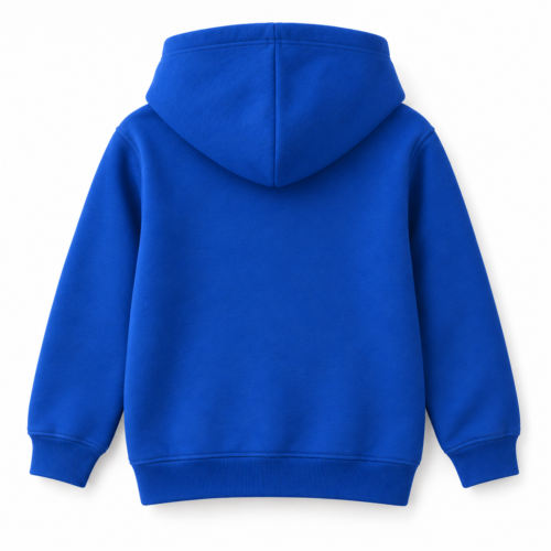 Kids' Regular Fit Fleece-Lined Hoodie - back design mockup - Attirings