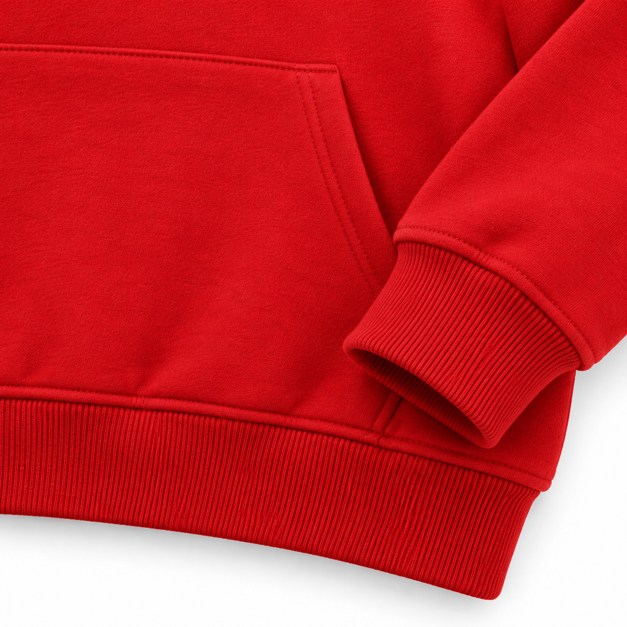 Kids' Regular Fit Kangaroo Pocket Hoodie - detail design mockup - Attirings