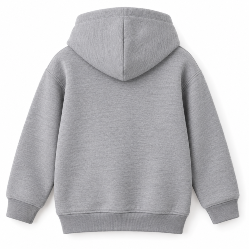 Kids' Regular Fit Printed Graphic Hoodie - back design mockup - Attirings