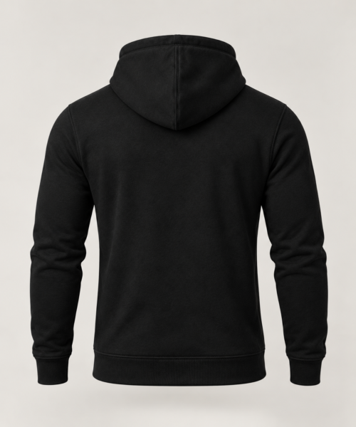 Men's Slim Fit Pullover Hoodie - back design mockup - Attirings