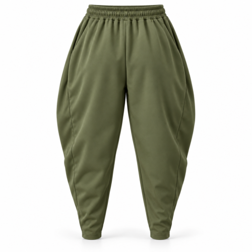 Women's Oversized Fit Tapered Leg Joggers - back design mockup - Attirings