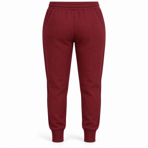 Women's Classic Fit Ribbed Ankle Joggers - back design mockup - Attirings
